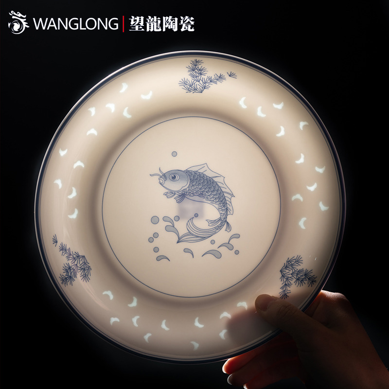 青花玲珑餐具 - 年年有鱼
