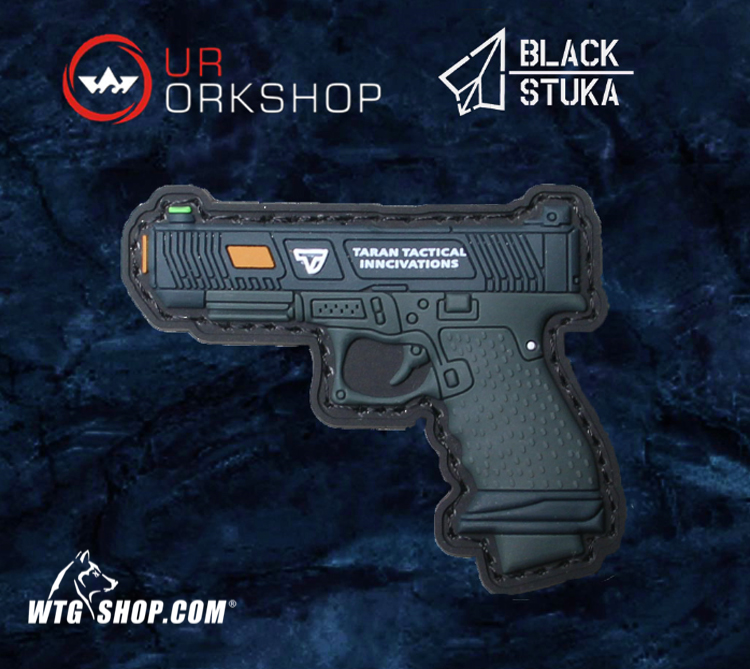 战术熊猫our workshop q版武器章 格洛克tti g34魔术贴章pvc胶章帽子