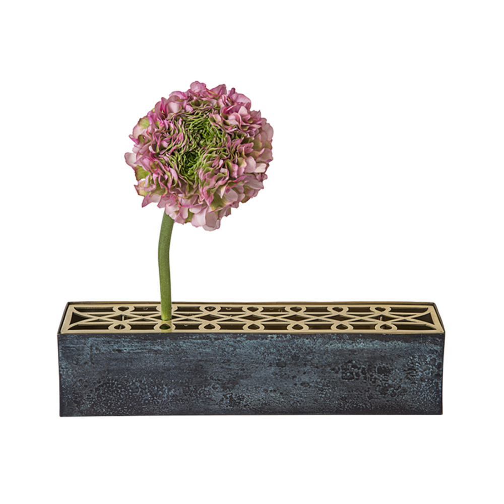 瑞典KLONG Ang矩形花器黄铜花瓶