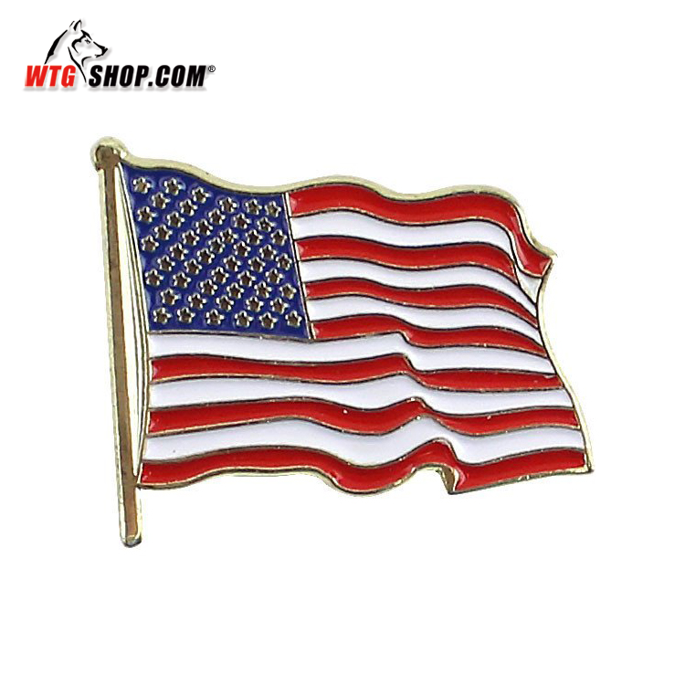 美国原品vanguard lapel pin: united states flag 领针美国国旗 彩色