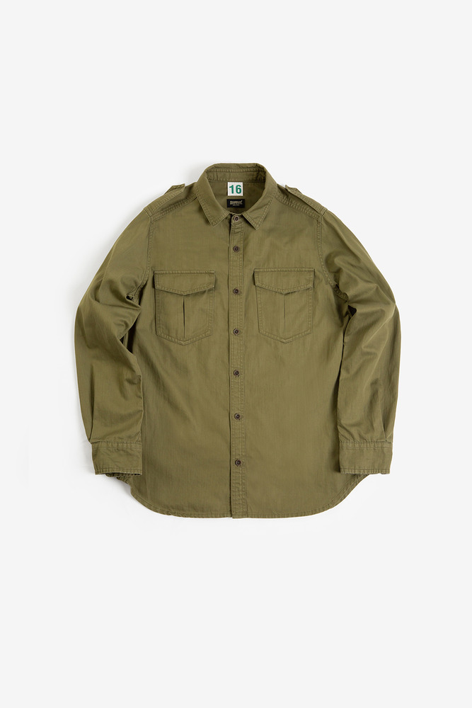 Japanese Cotton Satin American Military Holiday Shirt