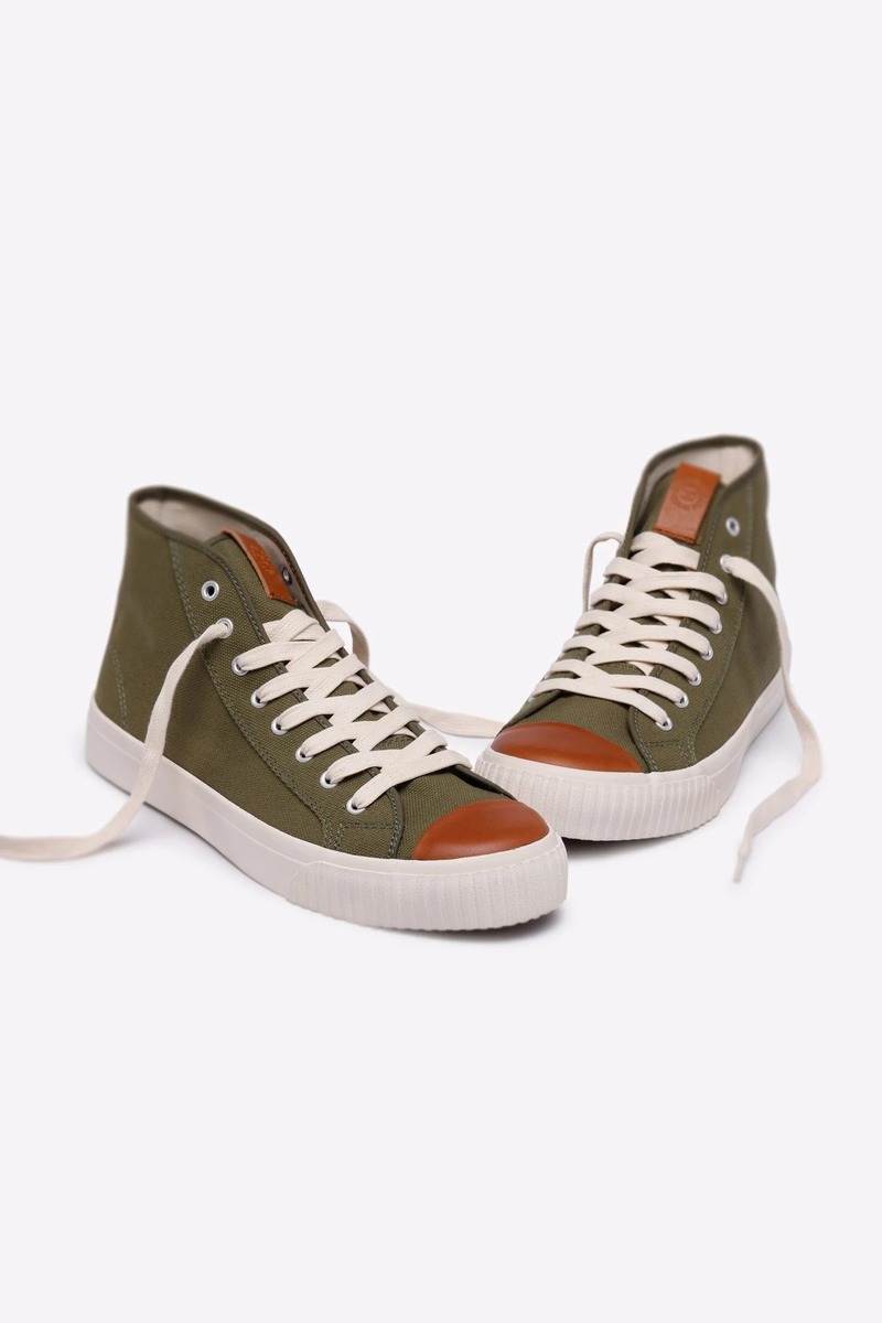 HAAS Leather Okayama Canvas Vuleanized Shoes-5