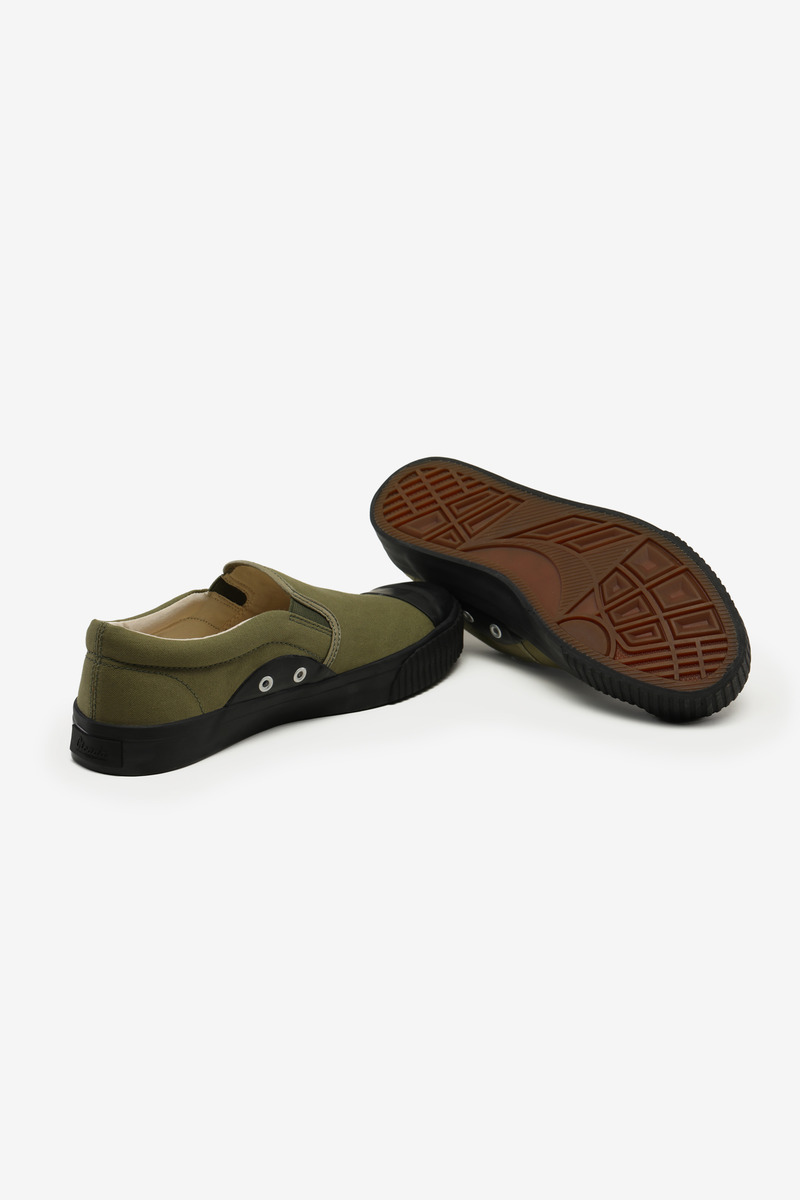 Okayama Canvas Slip-On Vulcanized Shoes-5