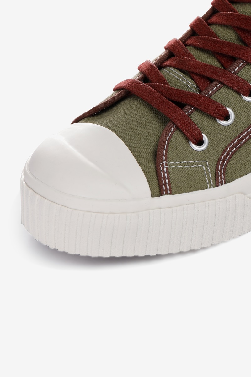 Okayama Canvas High-top Vuleanized Shoes-3
