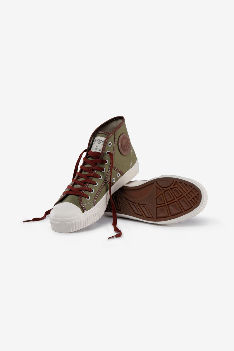 Okayama Canvas High-top Vuleanized Shoes-4
