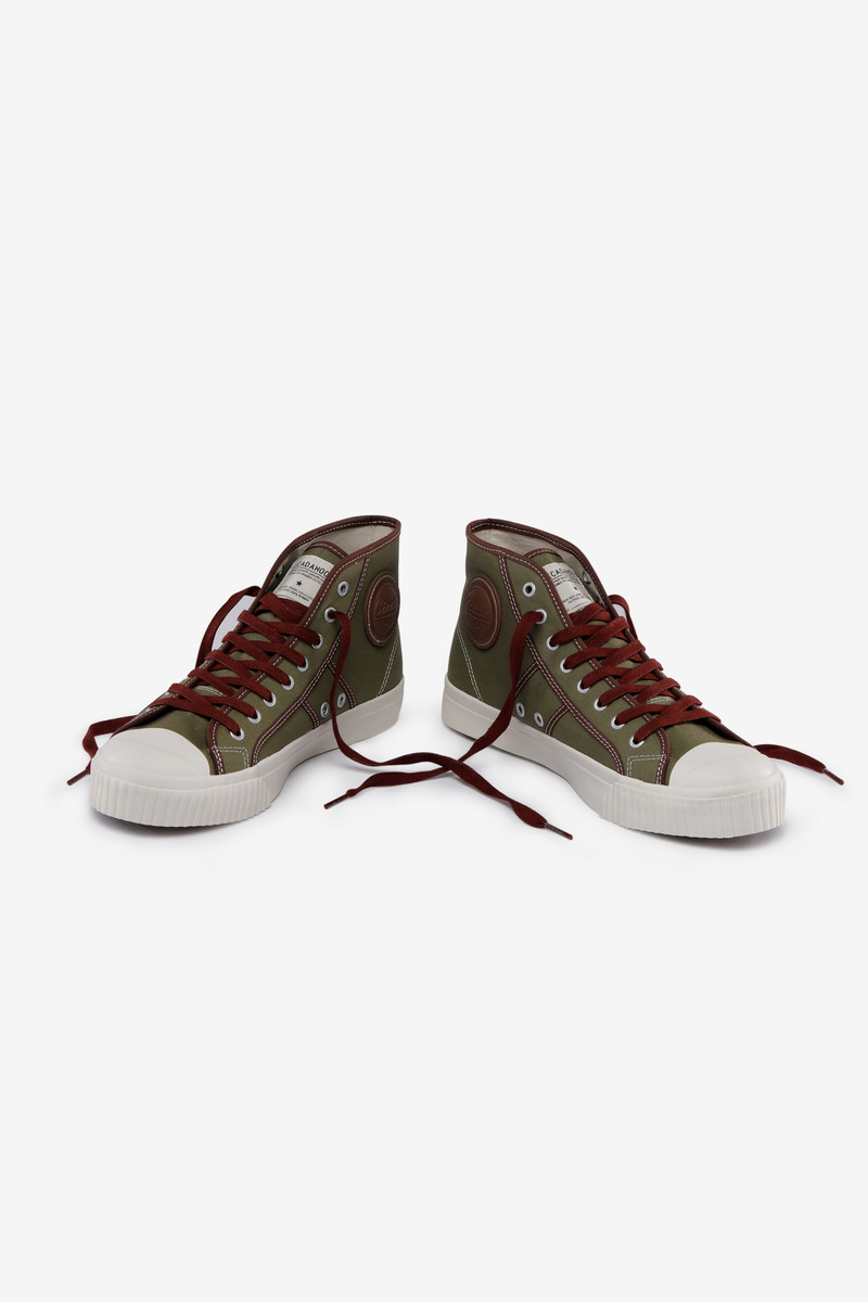 Okayama Canvas High-top Vuleanized Shoes-5