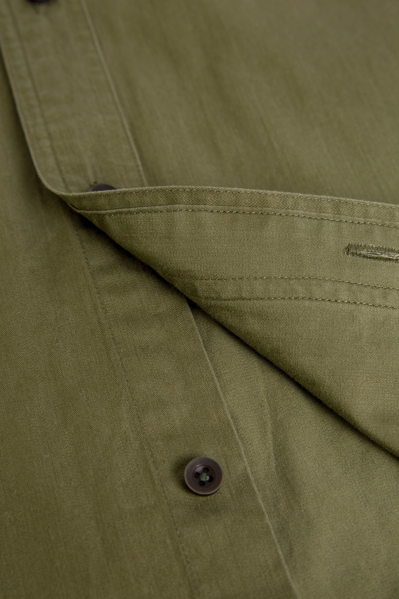 Japanese Cotton Satin American Military Holiday Shirt-4
