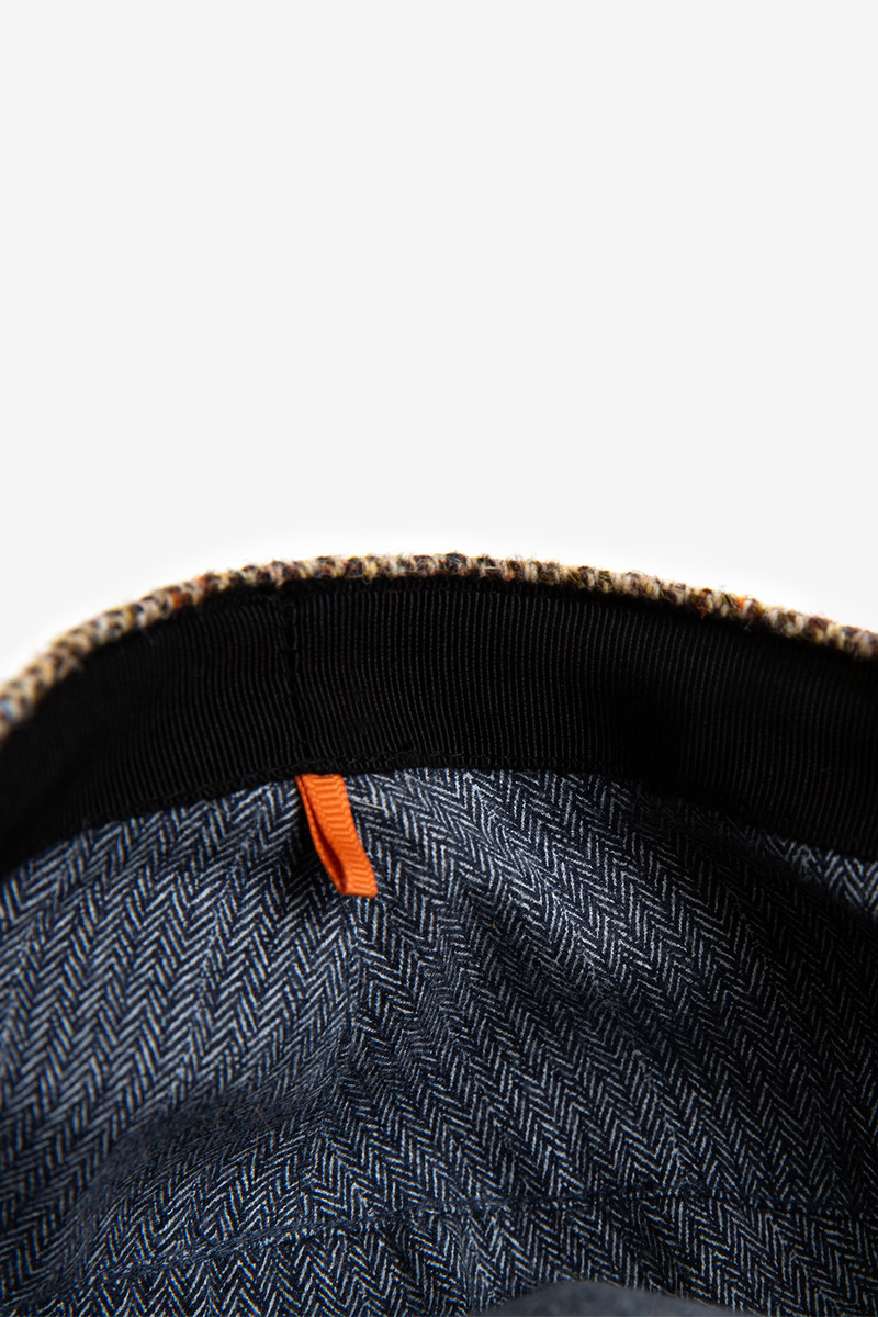 British harrts tweed herringbone wool newsboy cap-2