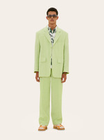 蛇纹束腰皮革外套