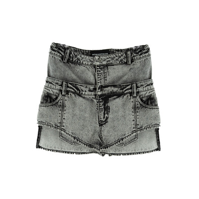 NOMAN 双腰翻折牛仔裤