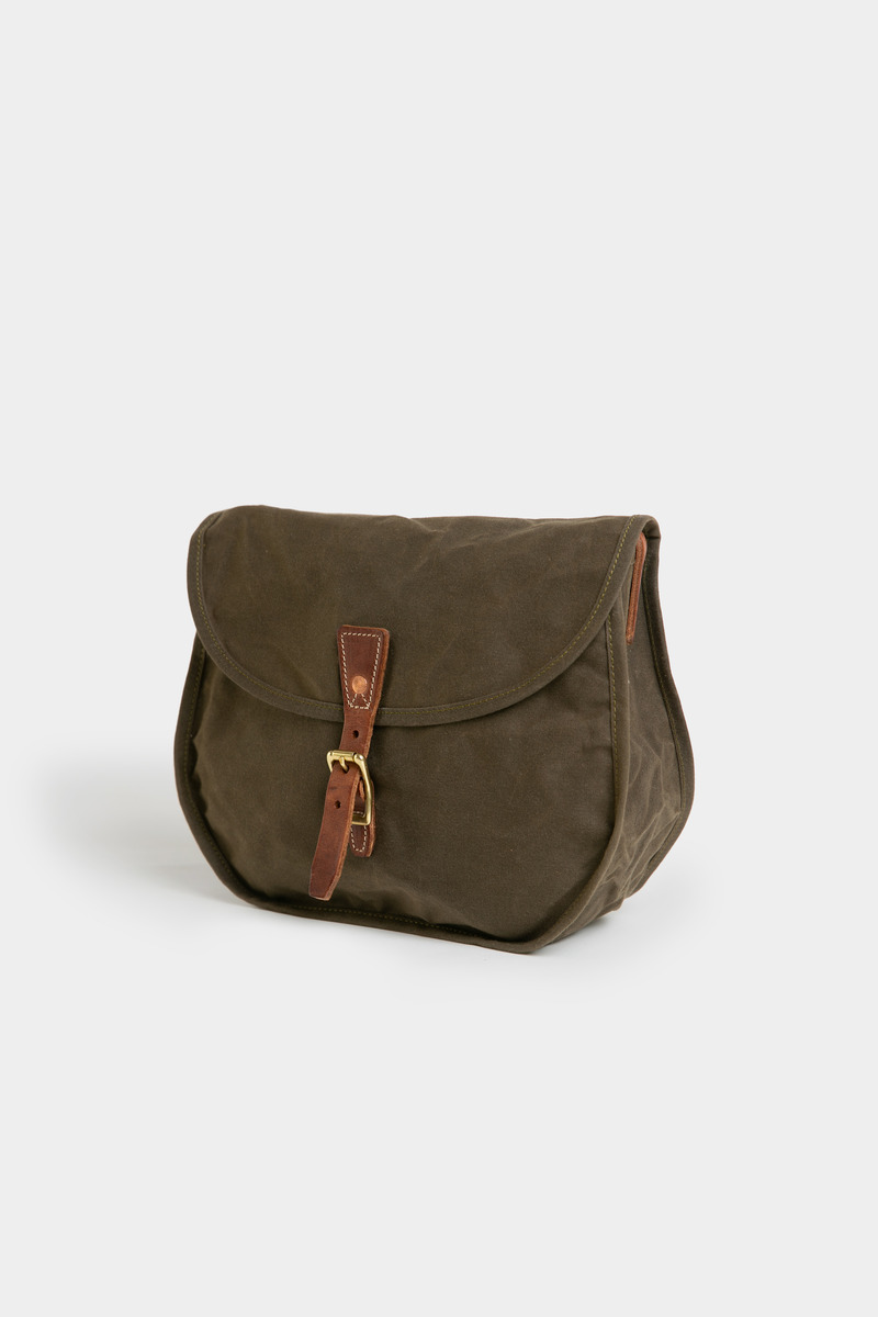Handcrafted leather canvas saddlebag-4