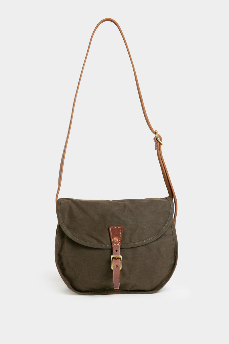 Handcrafted leather canvas saddlebag-5