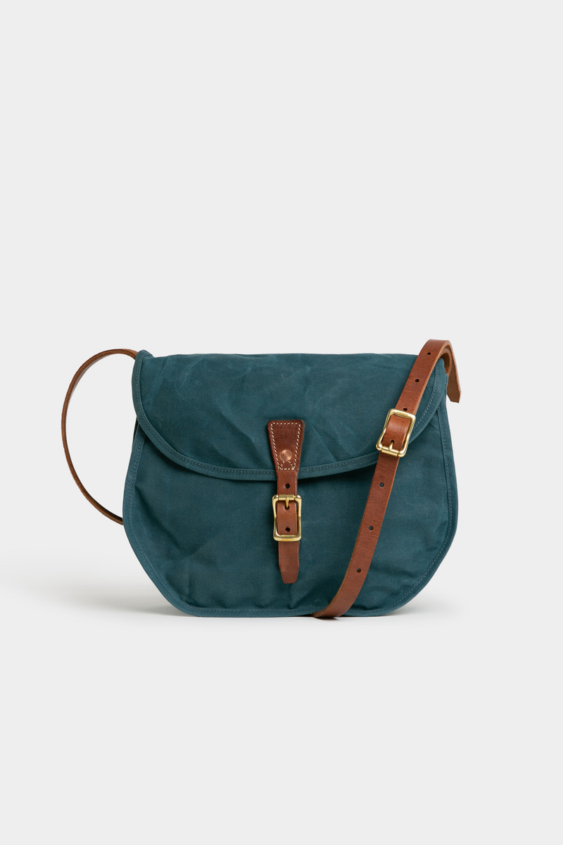 Handcrafted leather canvas saddlebag-4