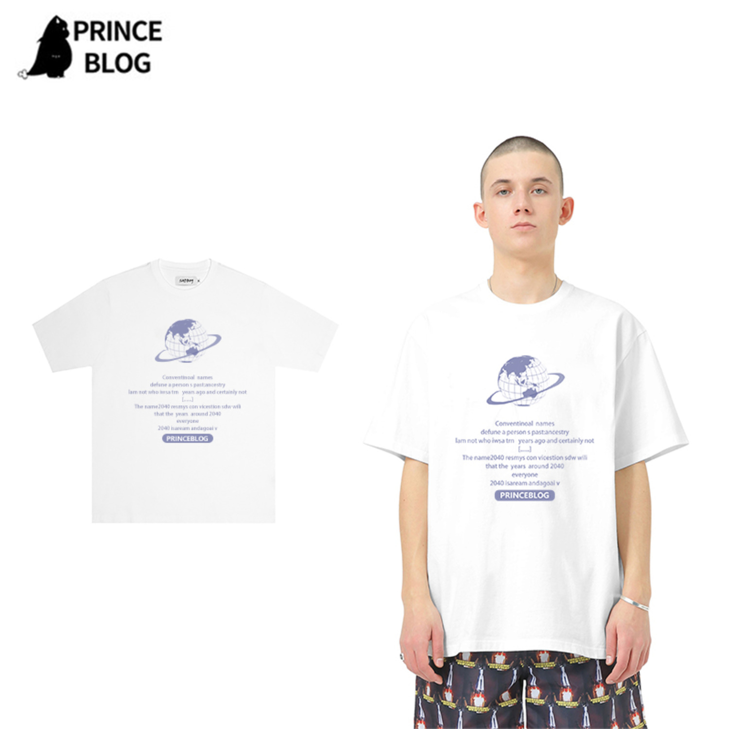 PrinceBlog原创INS港风纯棉短袖T恤