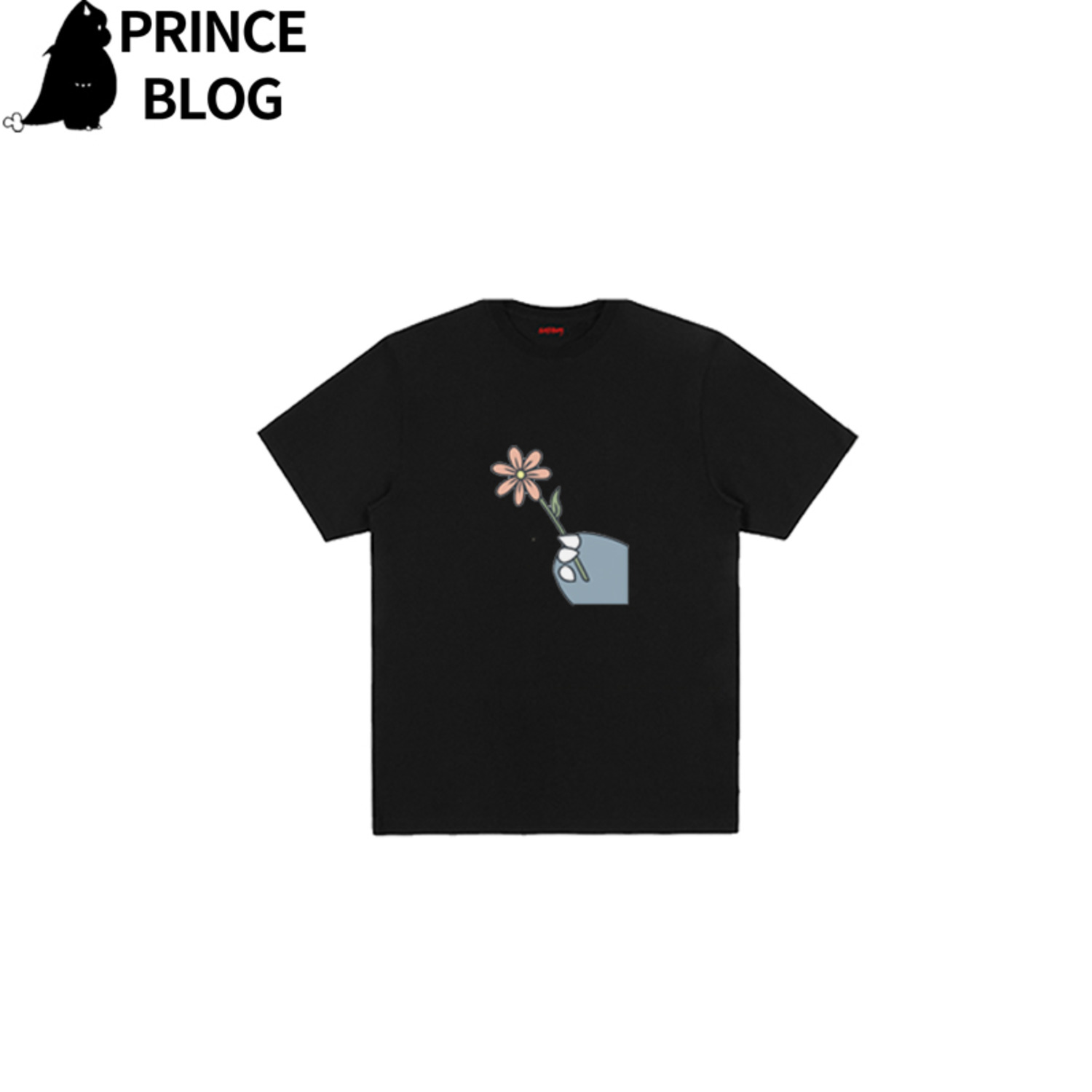 PrinceBlog2020夏季新款印花短袖纯棉ins国潮宽松百搭圆领T恤-3