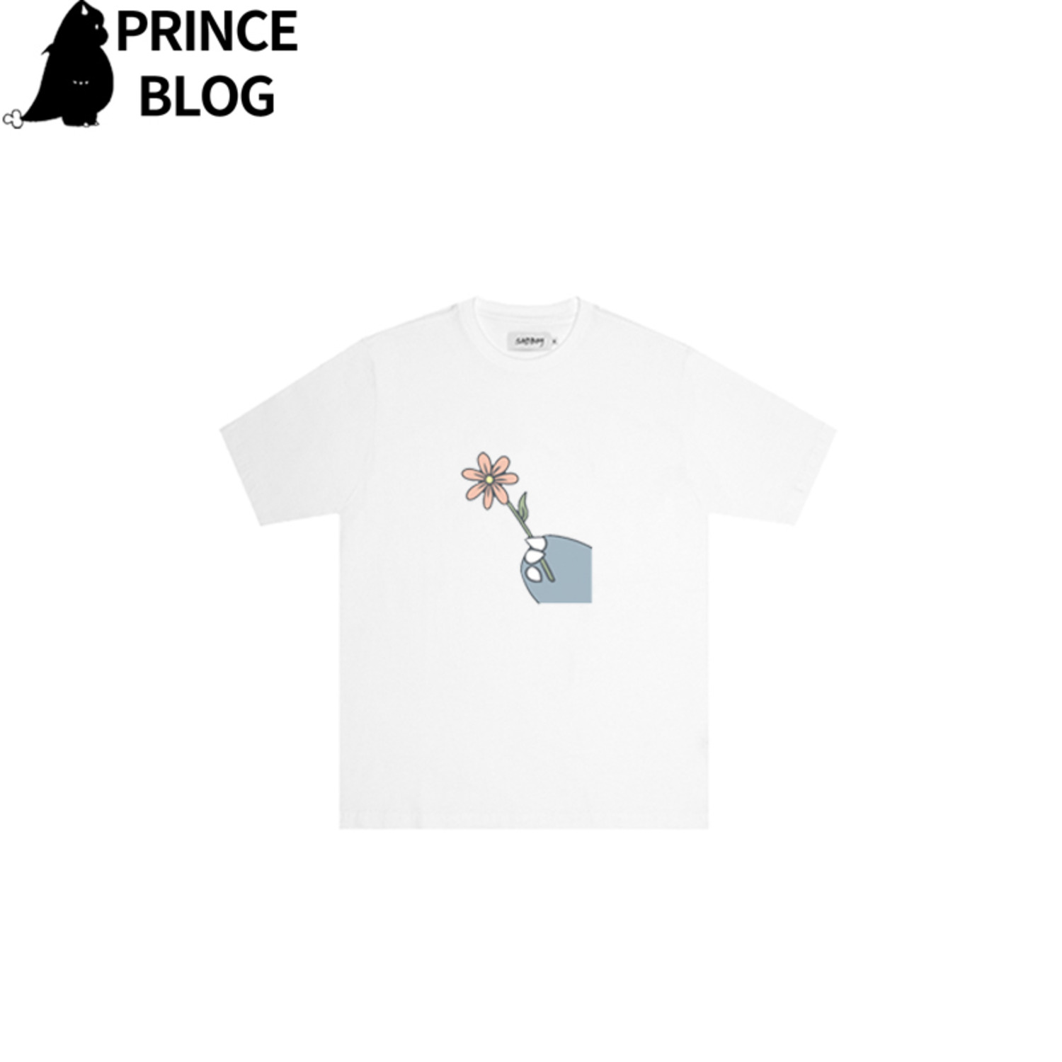 PrinceBlog2020夏季新款印花短袖纯棉ins国潮宽松百搭圆领T恤-4