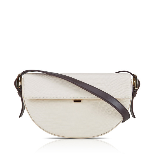 Baguette 法棍单肩包 - 蜥蜴纹白