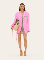 香槟色镂空露肩连衣裙