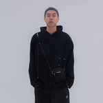 FLOAT 2020SS 拼接挎包OVERSIZE连帽卫衣