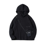 FLOAT 2020SS 拼接挎包OVERSIZE连帽卫衣