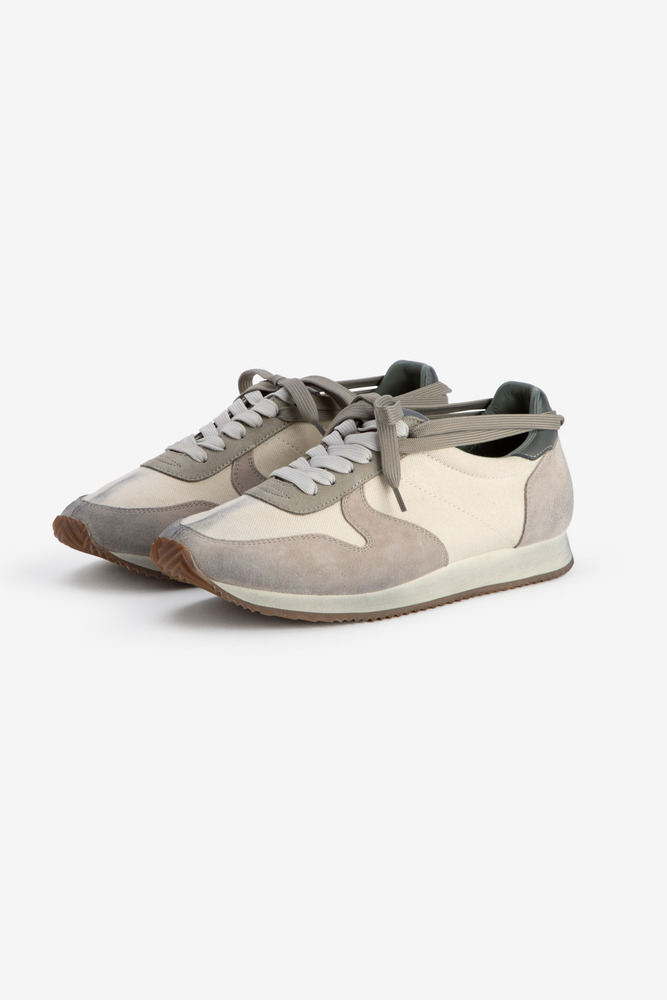 Okayama Canvas Heritage Marathon Shoes, distressed