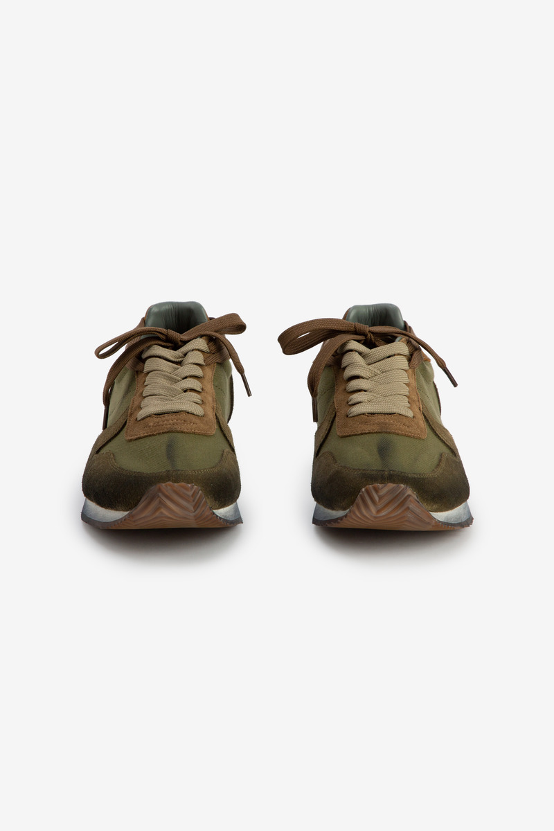 Okayama Canvas Heritage Marathon Shoes, distressed-2