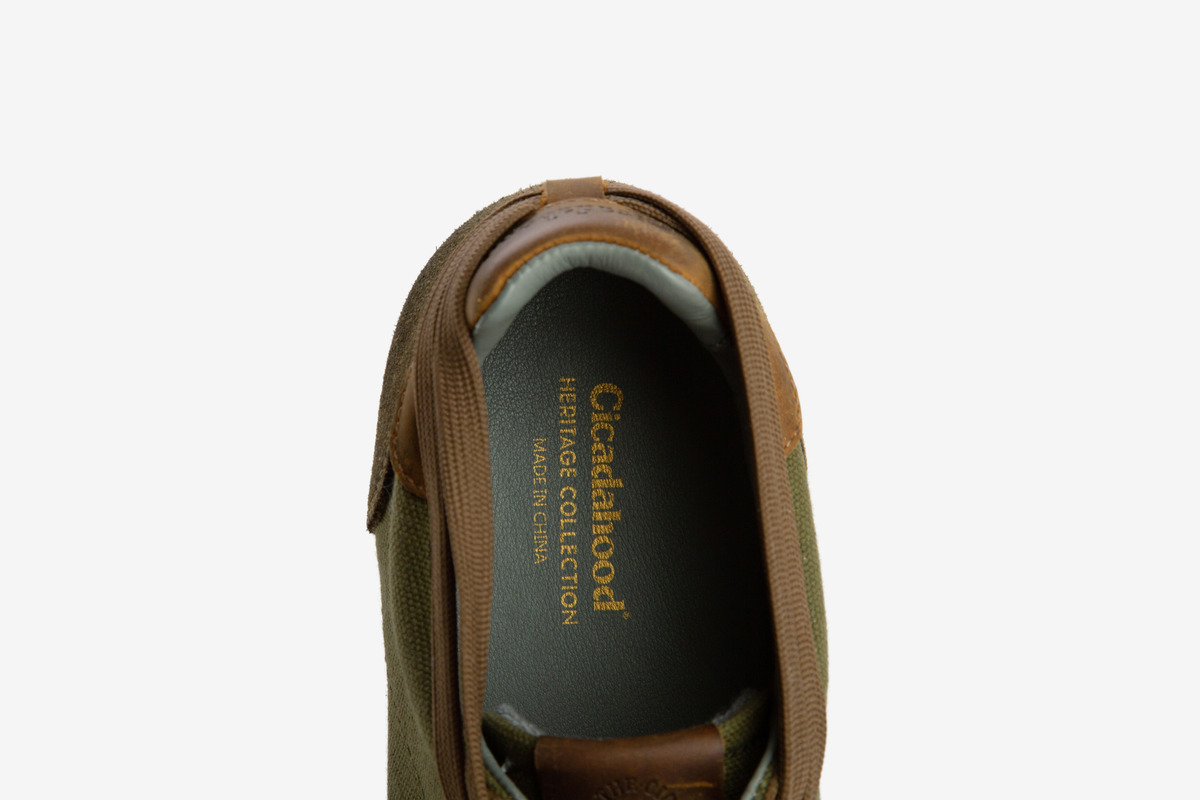 Okayama Canvas Heritage Marathon Shoes, distressed-4