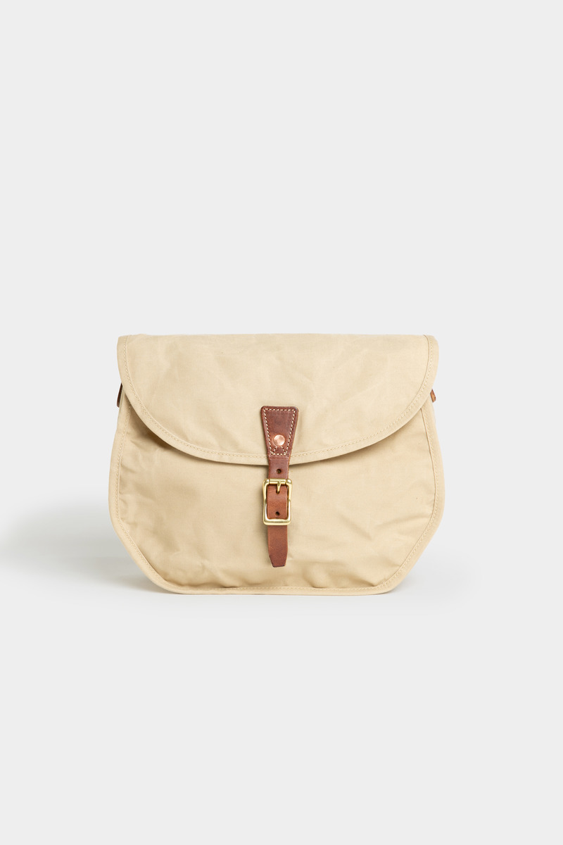 Handcrafted leather canvas saddlebag-3