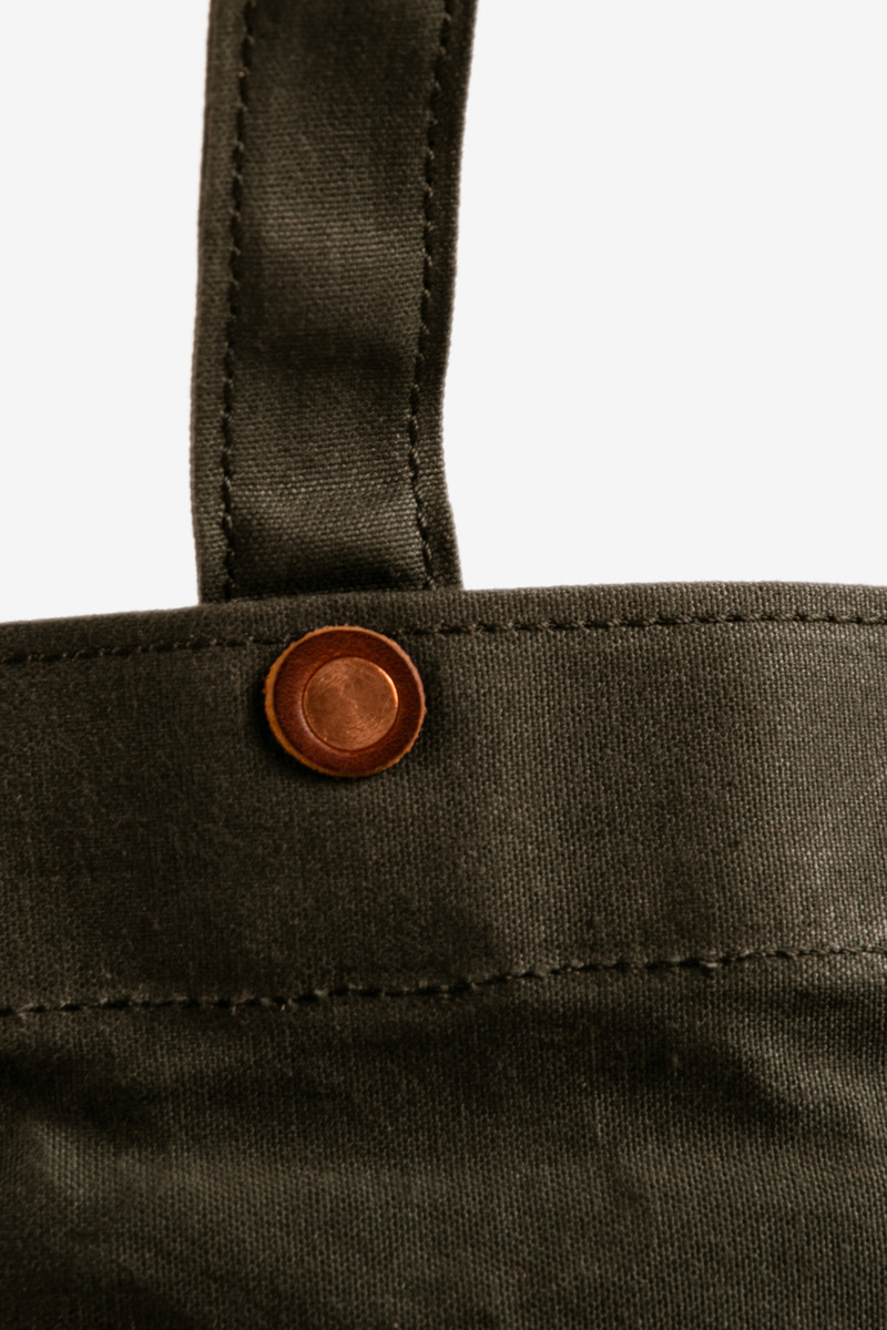 Round Japan 0kayama Waxed Canvas Tote Bag-2