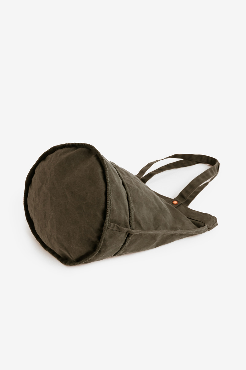 Round Japan 0kayama Waxed Canvas Tote Bag-3