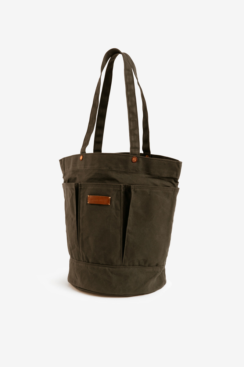 Round Japan 0kayama Waxed Canvas Tote Bag-5