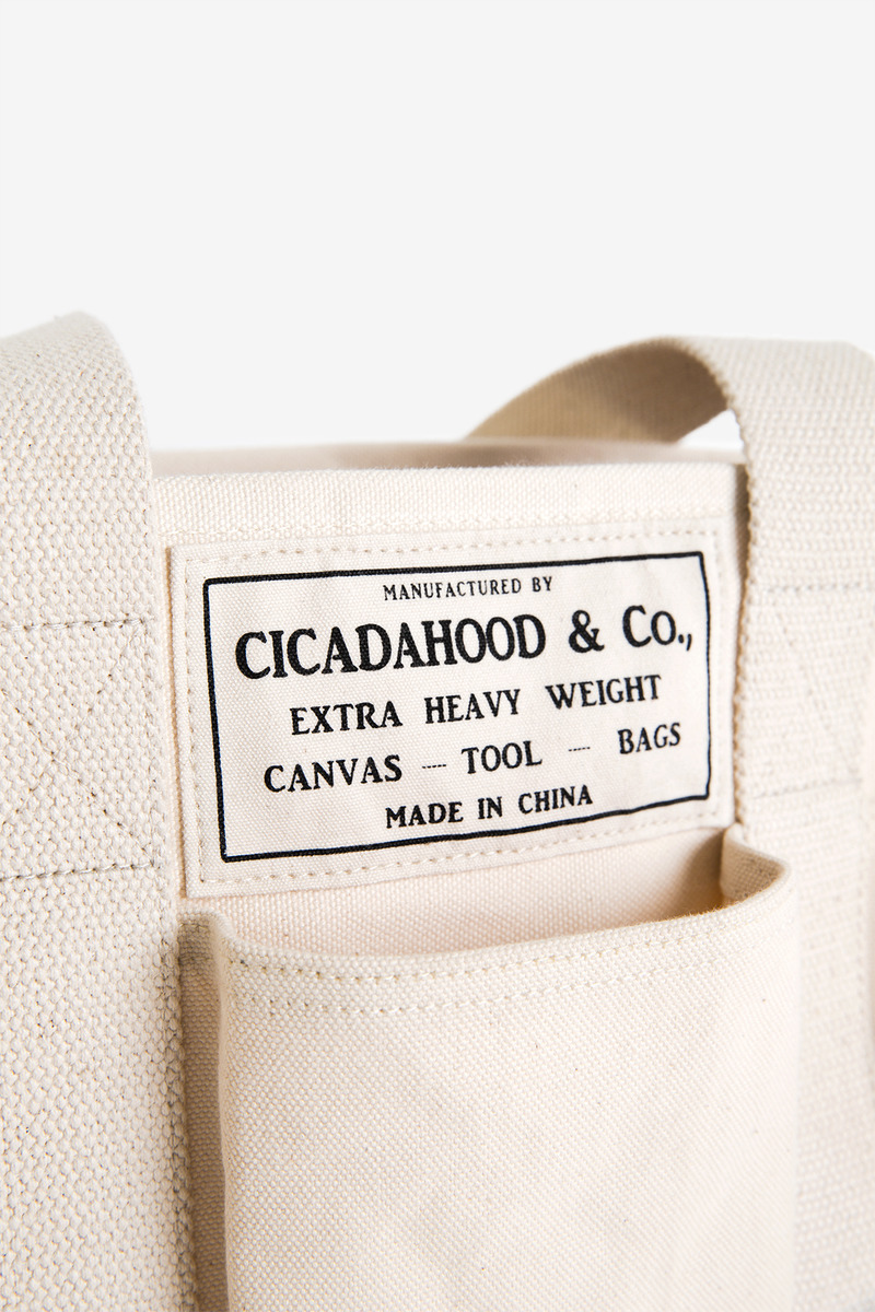 Japanese Heavyweight Canvas Functional Shopping Tote Bag(mustard)-2