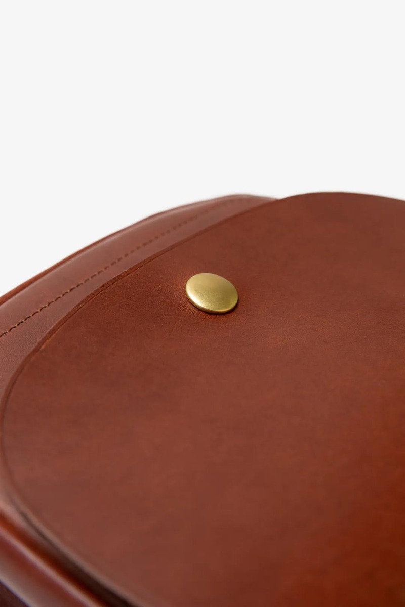 Italian Waxed Leather Saddle Bag-2