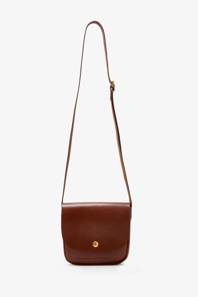 Italian Waxed Leather Saddle Bag