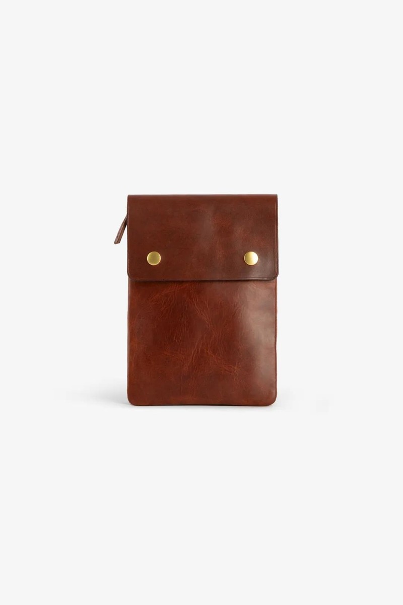 Italian Waxed Leather Military Crossbody Pouch-5