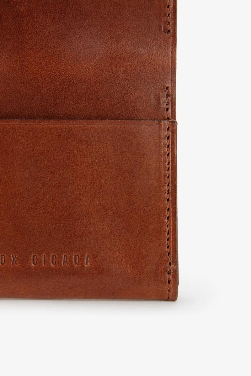 Italian Waxed Leather Bifold Card Holder Wallet-3