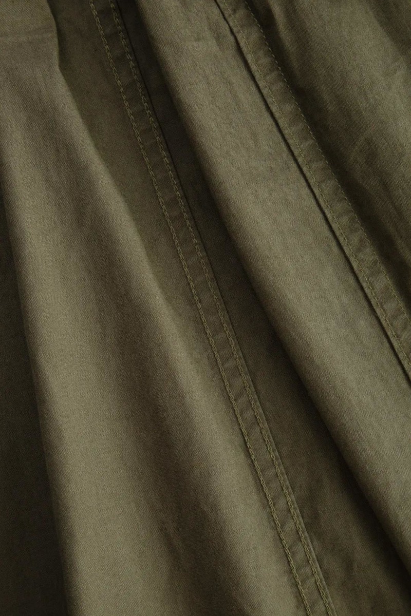 Japanese Poplin French Slant Pocket Shirt Jacket,unisex (army green)-3