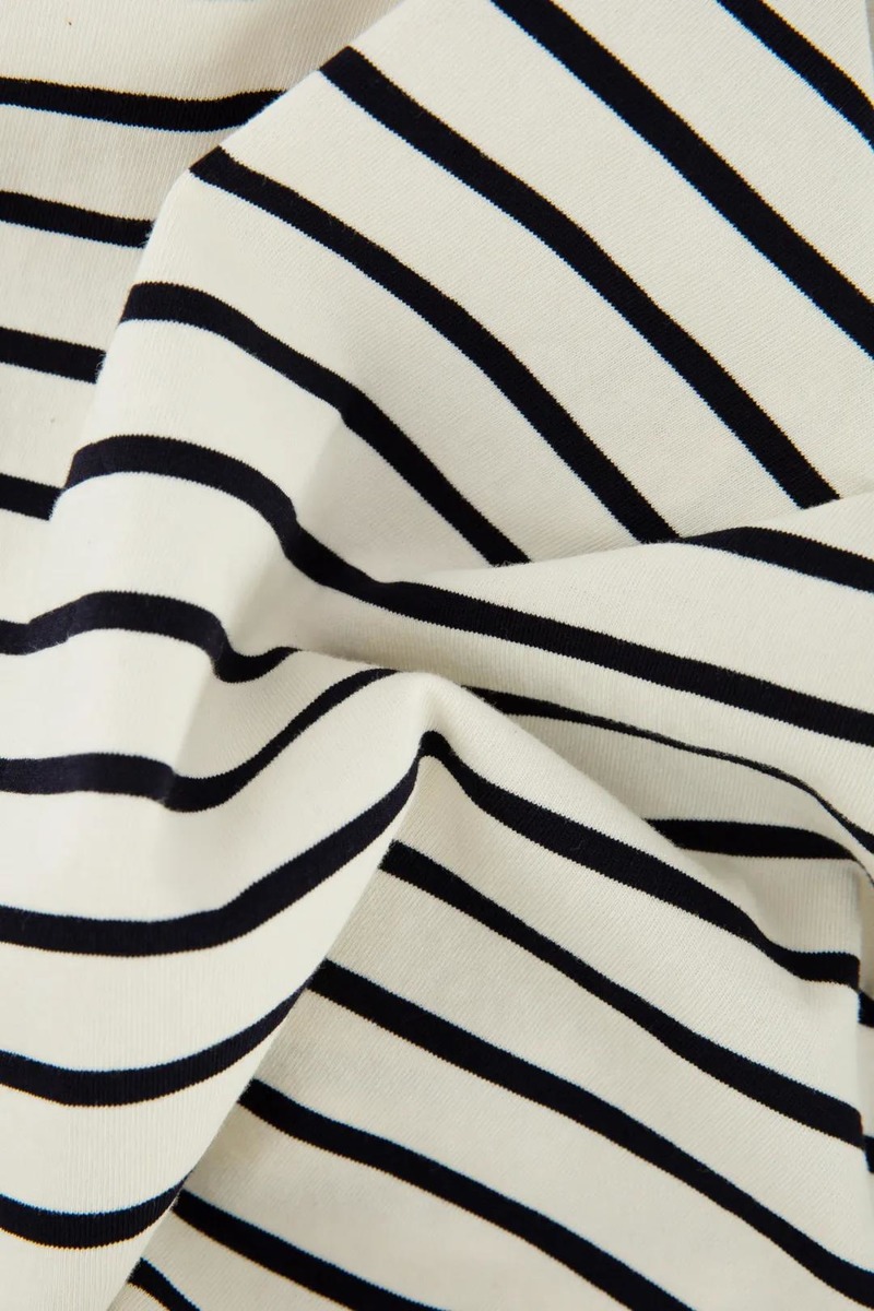 French Striped Sailor T-Shirt, uniex (white)-2