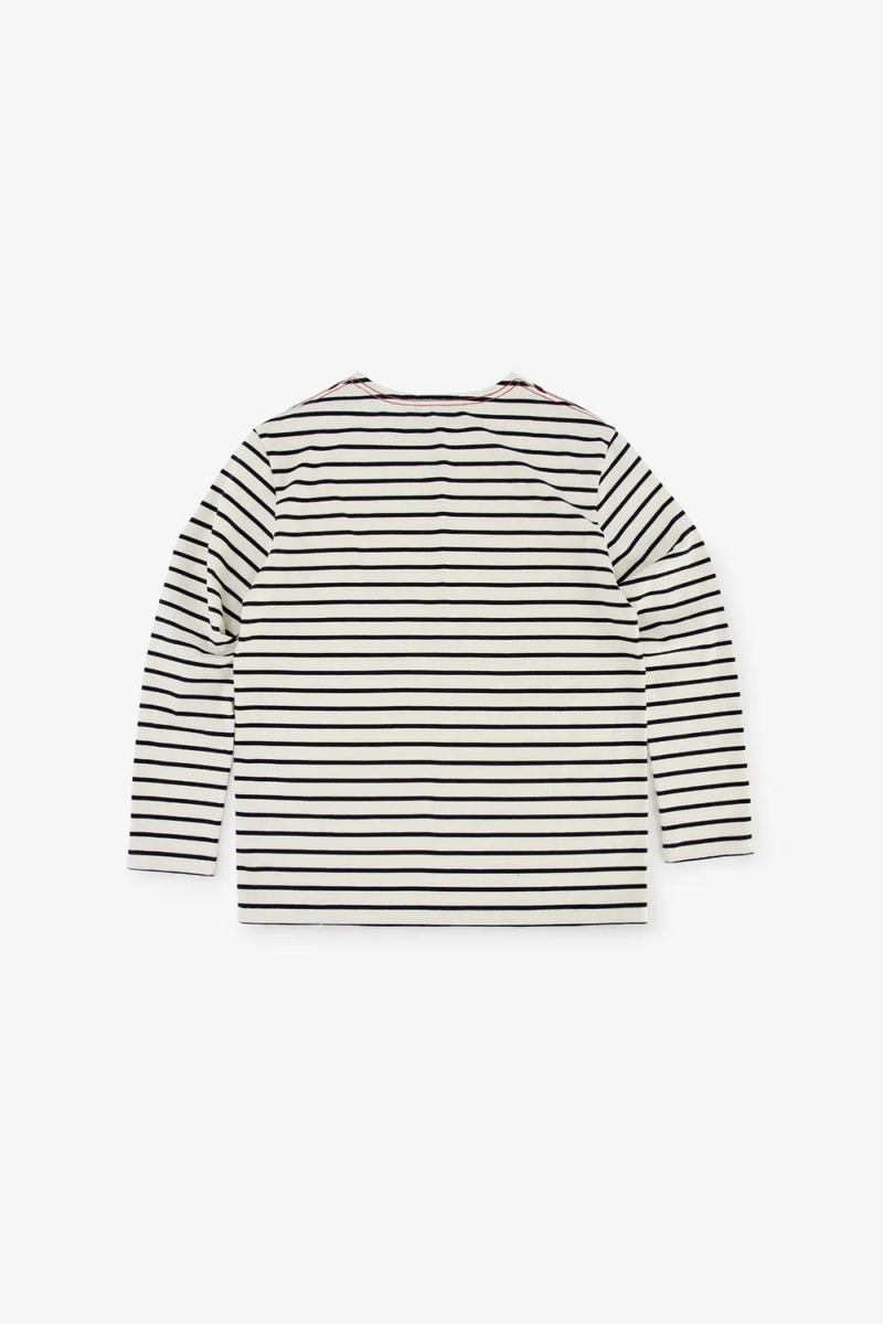 French Striped Sailor T-Shirt, uniex (white)-4