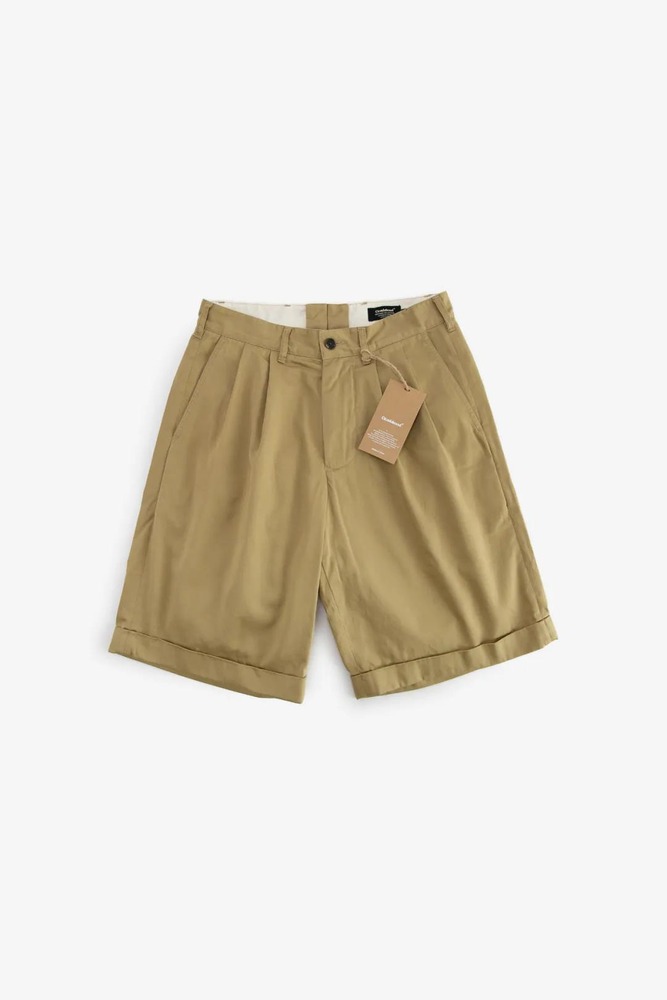 Japanese Cotton Twill Bermuda Chino Shorts, unisex(khaki)