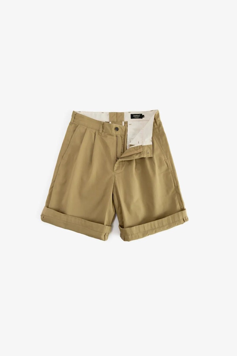 Japanese Cotton Twill Bermuda Chino Shorts, unisex(khaki)-5
