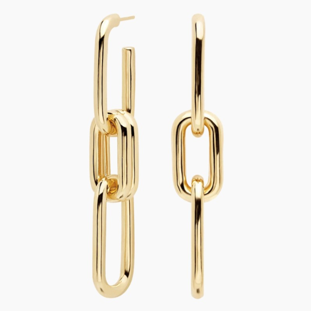 现货西班牙进口Pd Paola Muze镀18K金锁链耳环OL气质欧美小众礼物