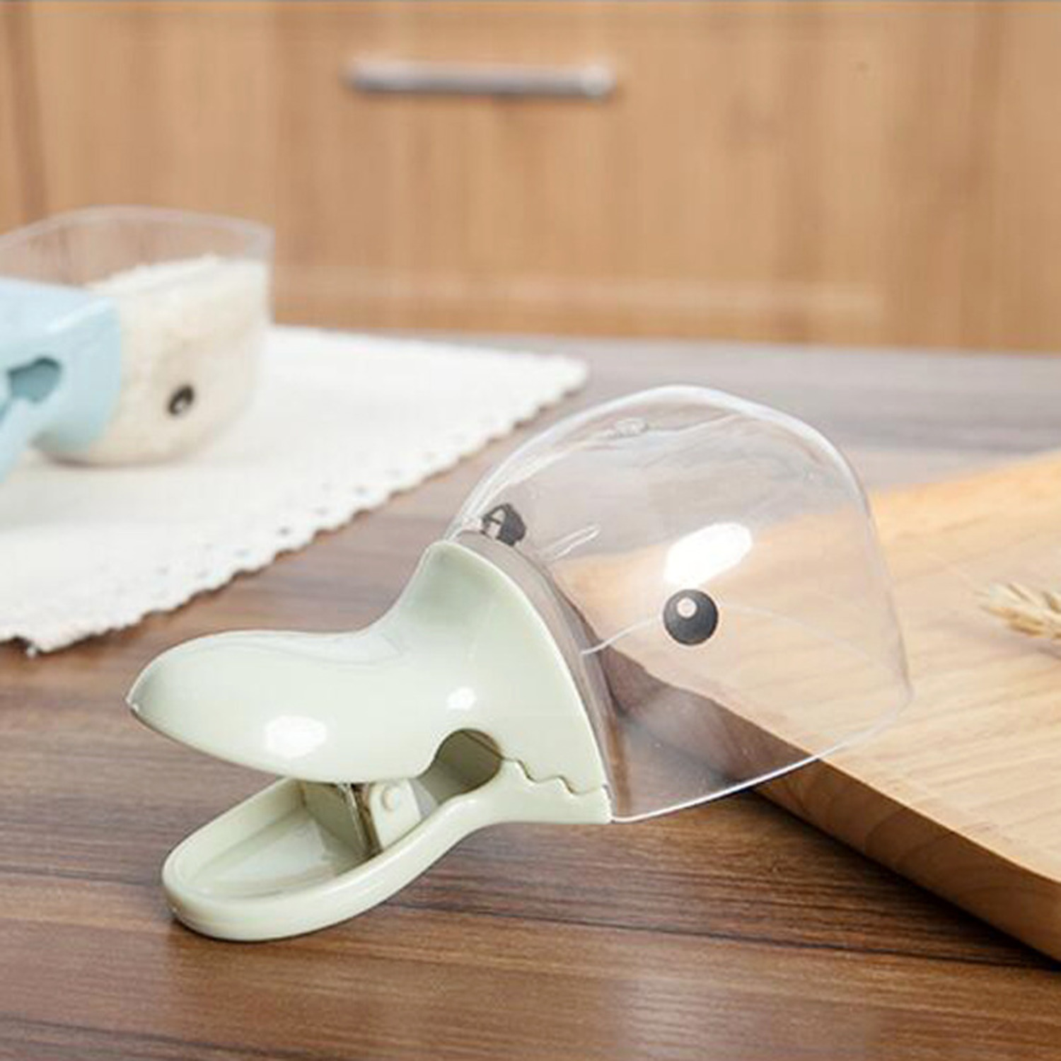 多功能鸭头造型塑料米铲封口夹厨房用品家用可爱卡通迷你水勺水瓢-5