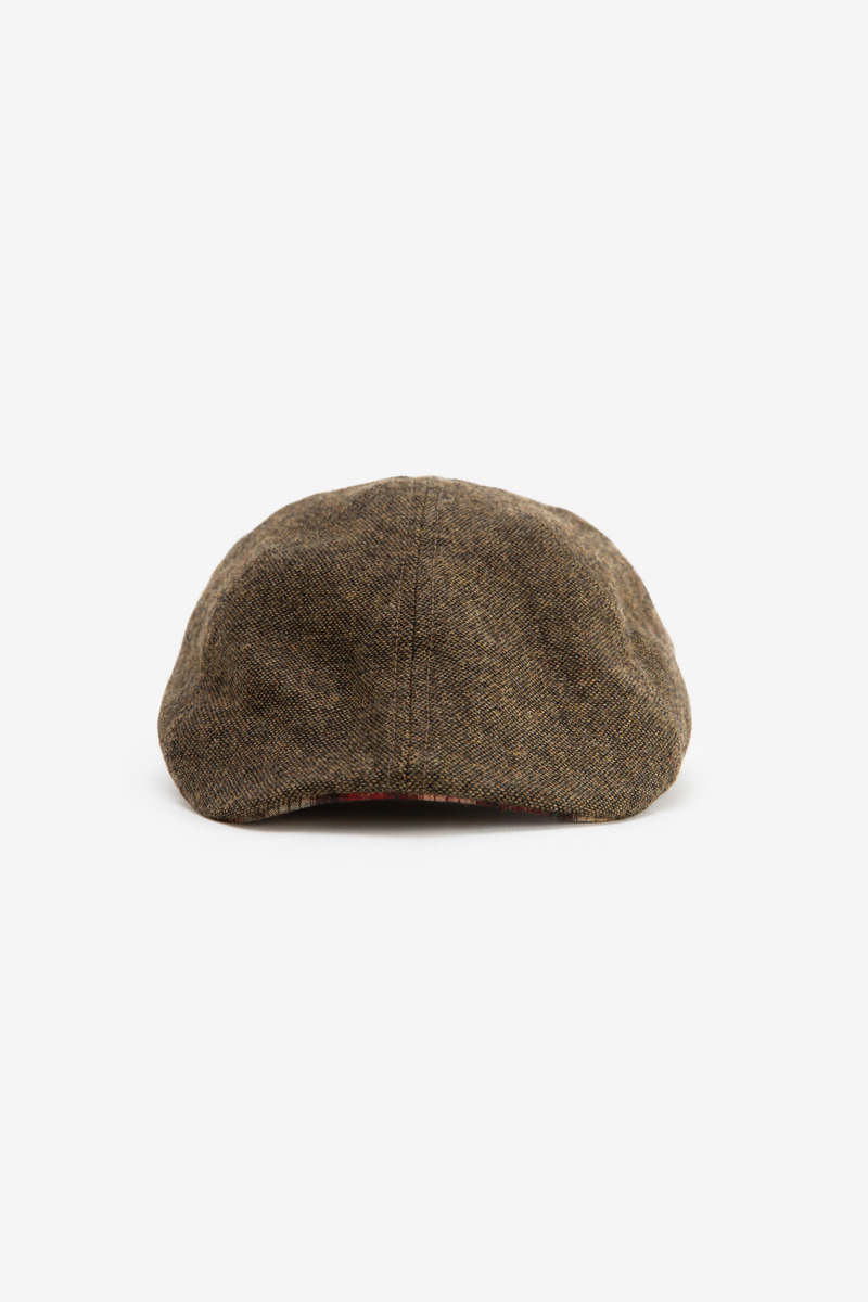 British Wool Blend 6 Panels Duckbill Flat Cap, unisex-2