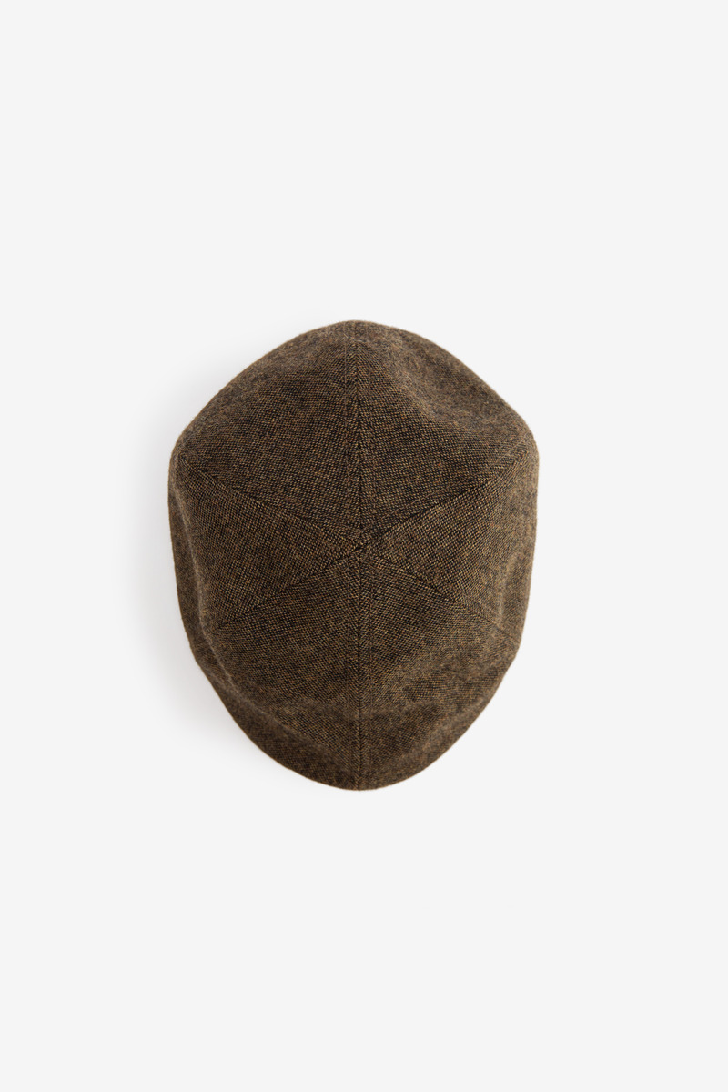 British Wool Blend 6 Panels Duckbill Flat Cap, unisex-5