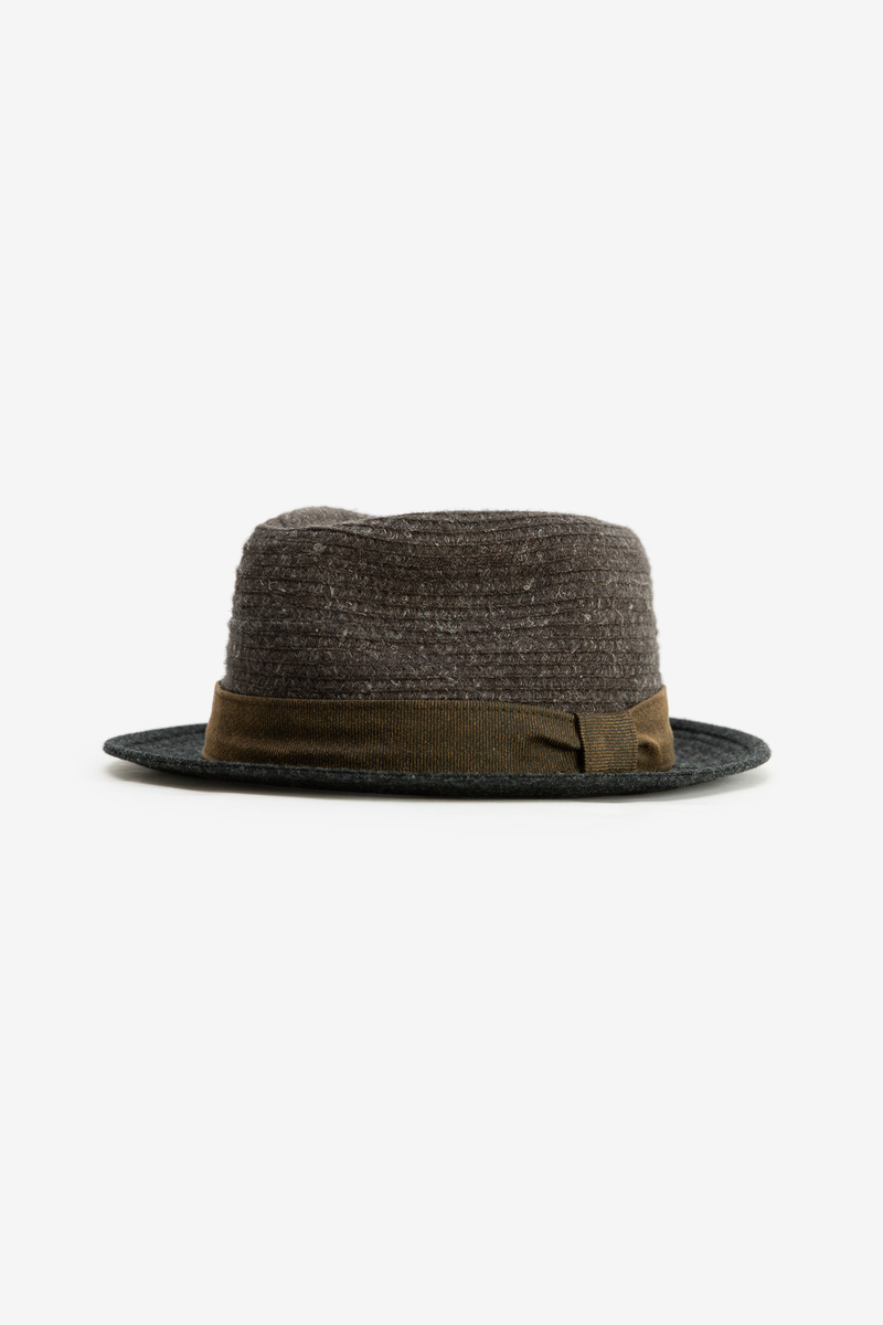 U.S Blend Knit Stingy Brim Fedora Hat, unisex-2