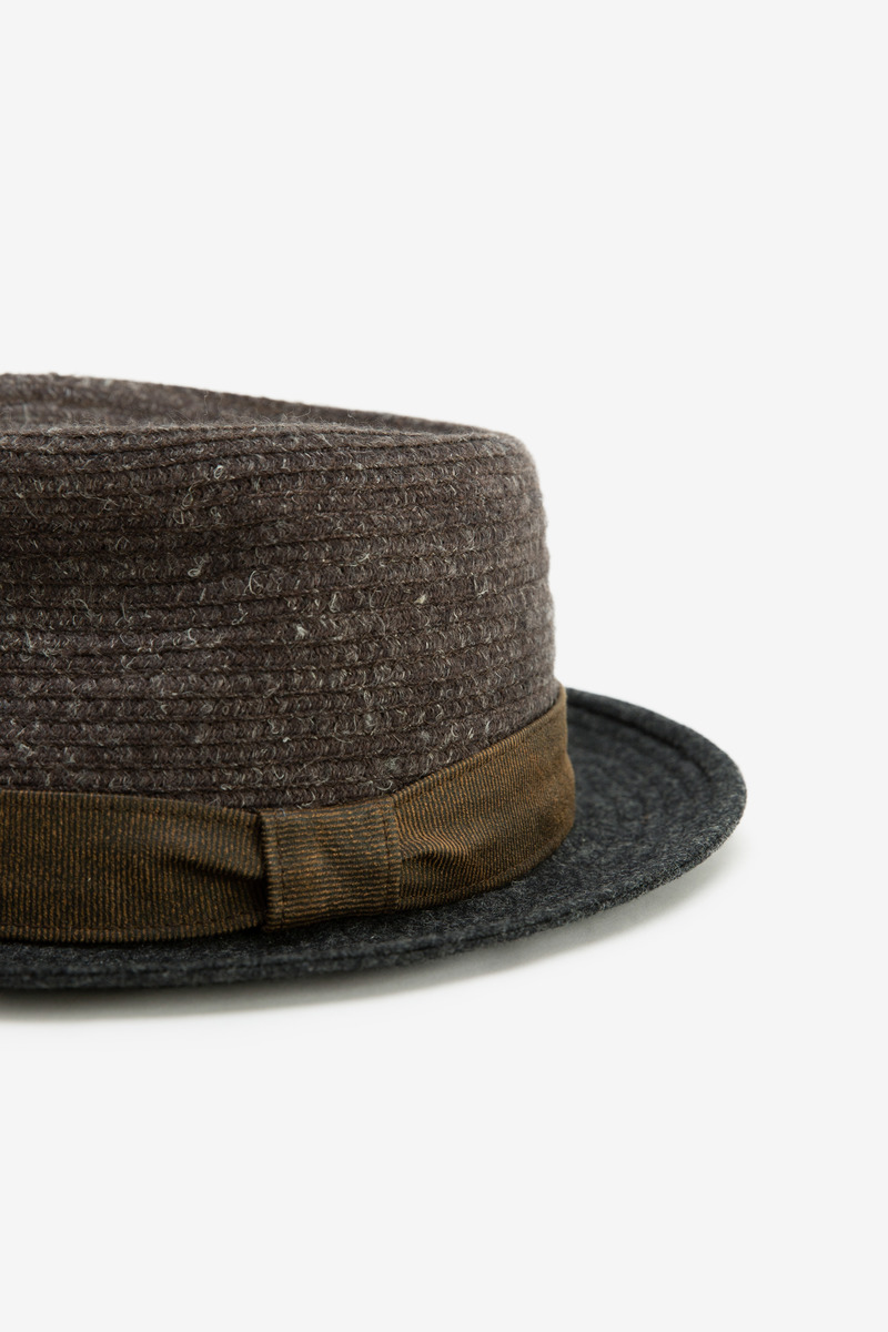 U.S Blend Knit Stingy Brim Fedora Hat, unisex-3
