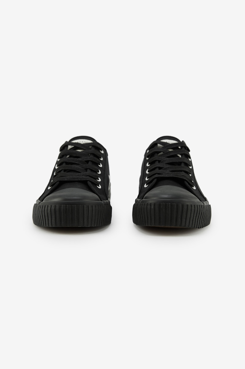 Okayama Canvas Vulcanized shoes, low-top, all black-5