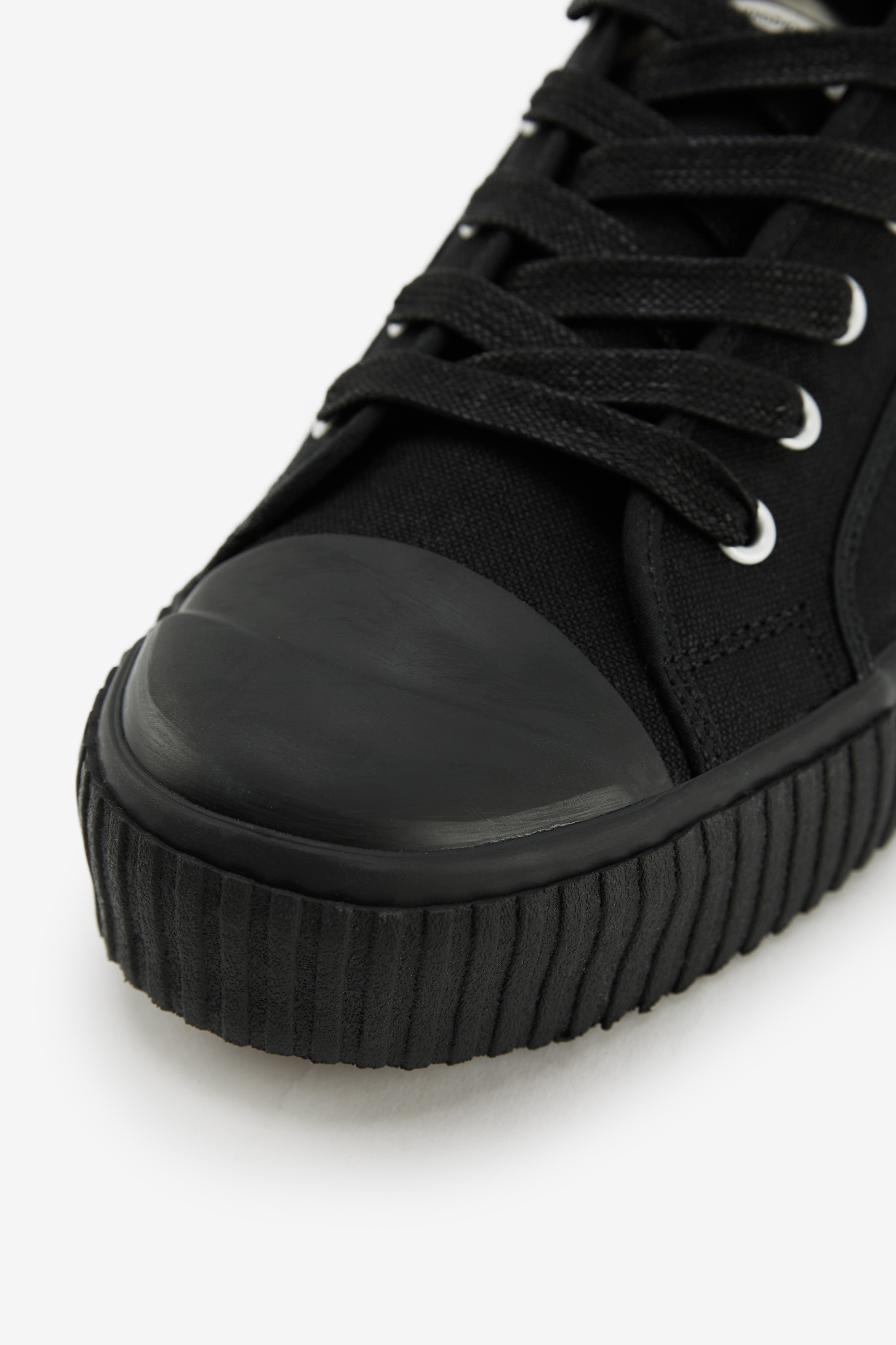 Okayama Canvas Vulcanized shoes, low-top, all black-4