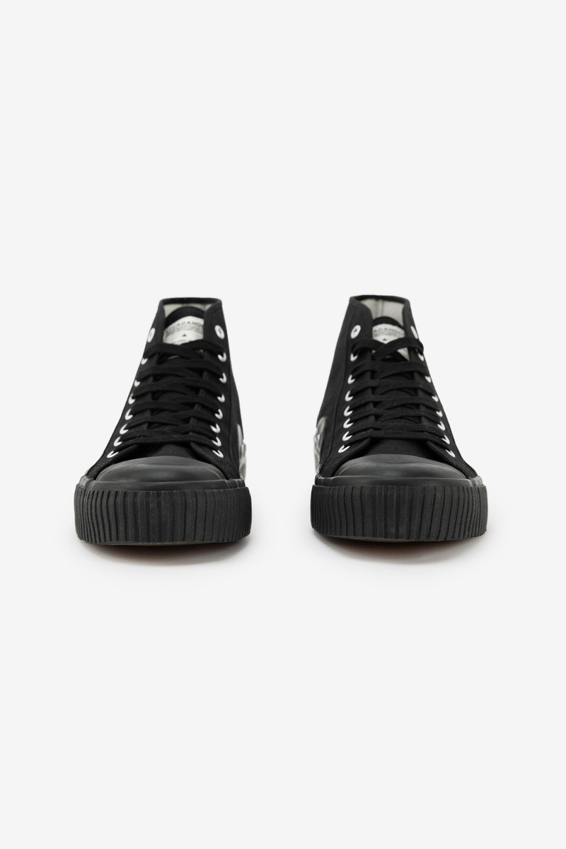 Okayama Canvas Vulcanized Shoes, high-top, all black-5